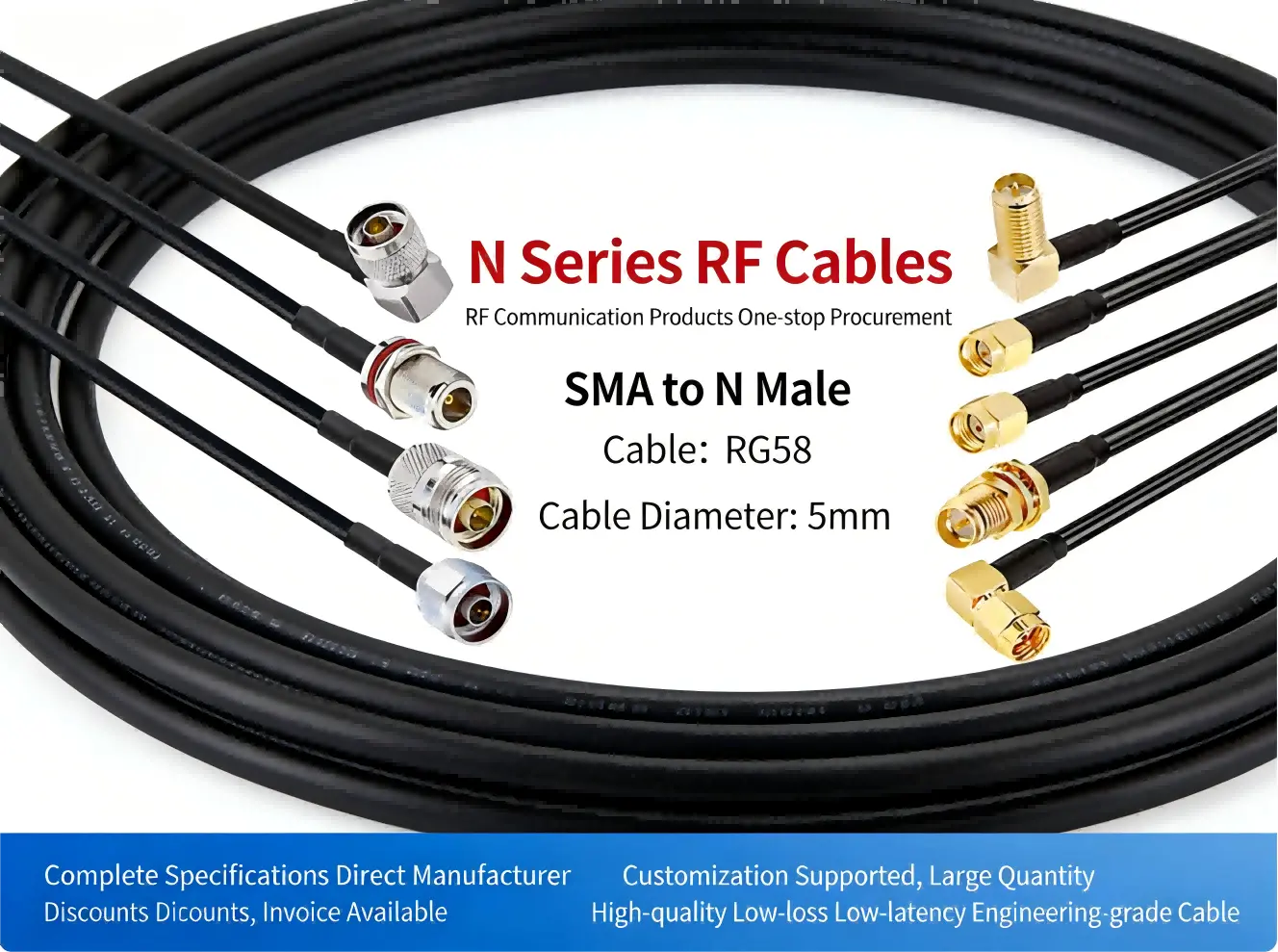 SMA female connector for LMR400 cable
