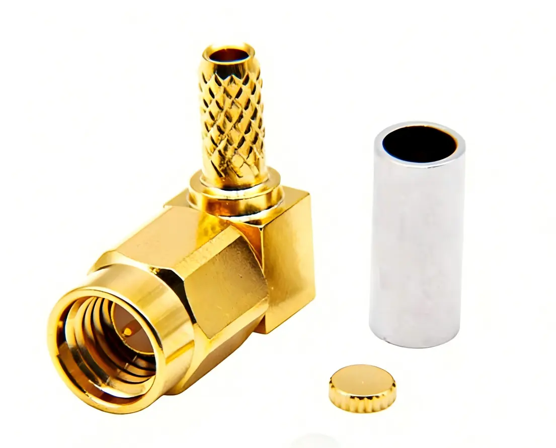 SSMA right-angle crimp cable connector SSMA right-angle crimp cable connector
