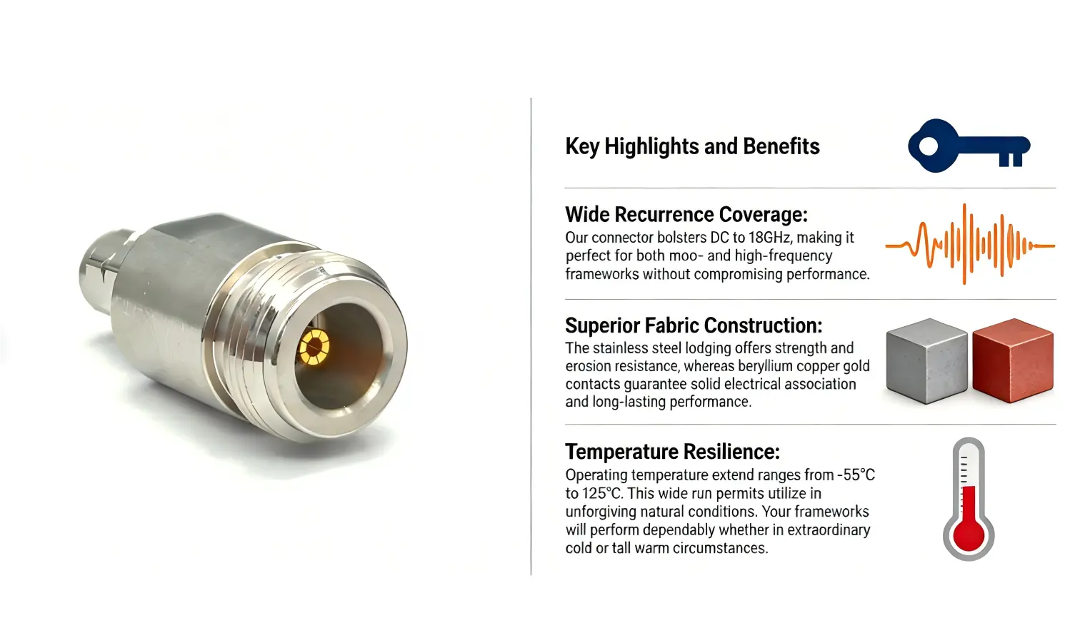 2.4mm Male to N-Type Female Adapter Performance Advantages