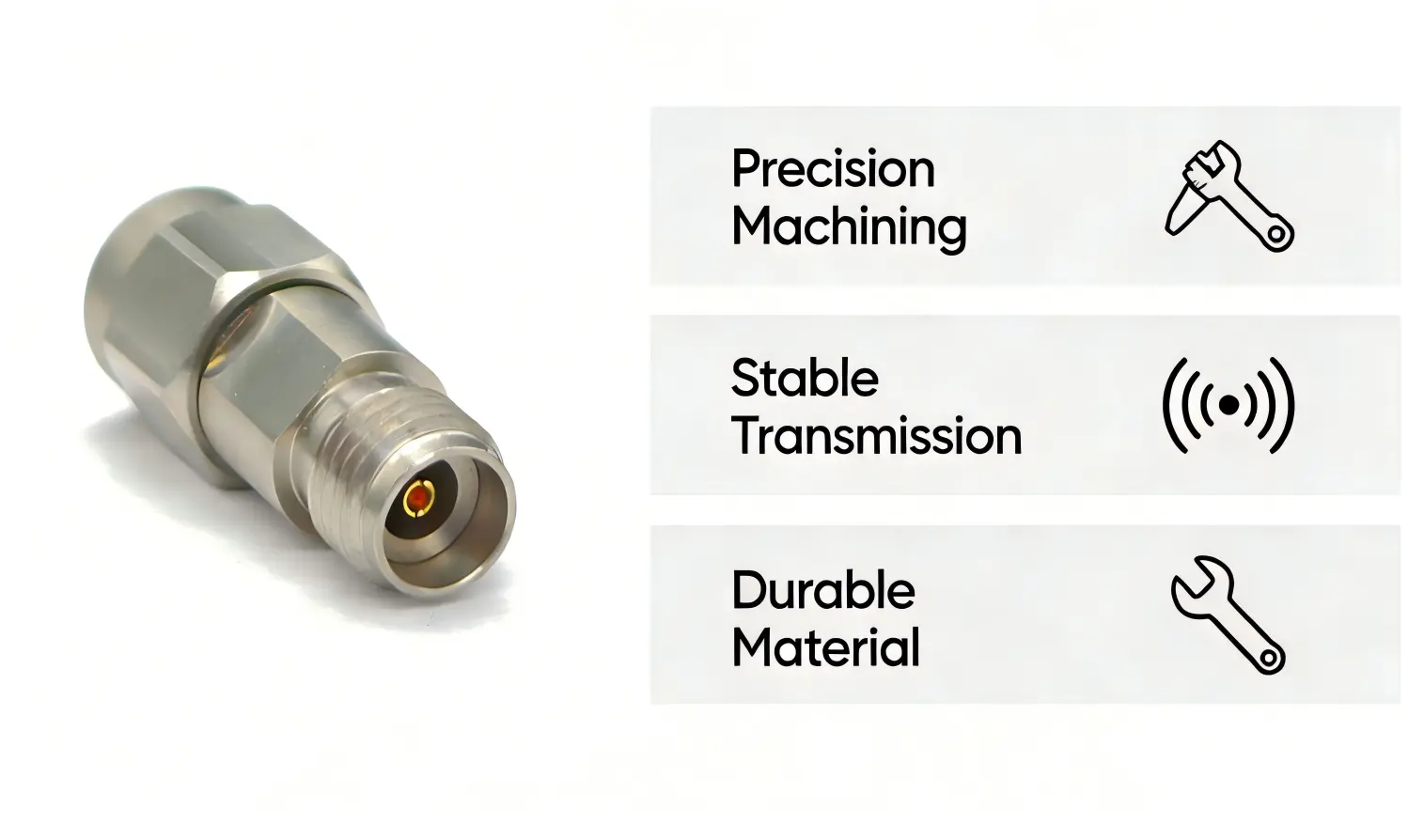 Coaxial adapter 2.92mm plug to 2.92mm socket: Performance advantages
