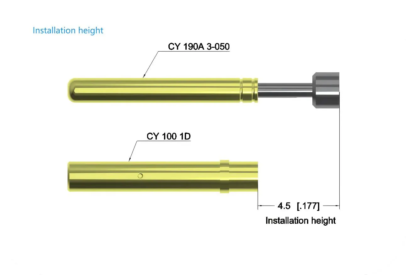 Short-stroke test probe installation application