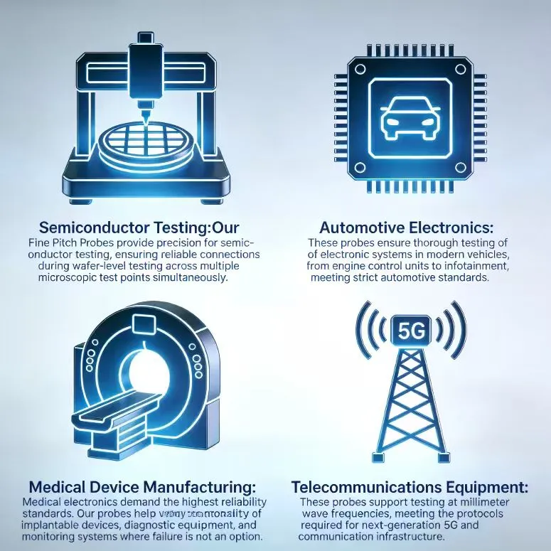Application areas of fine-pitch probes