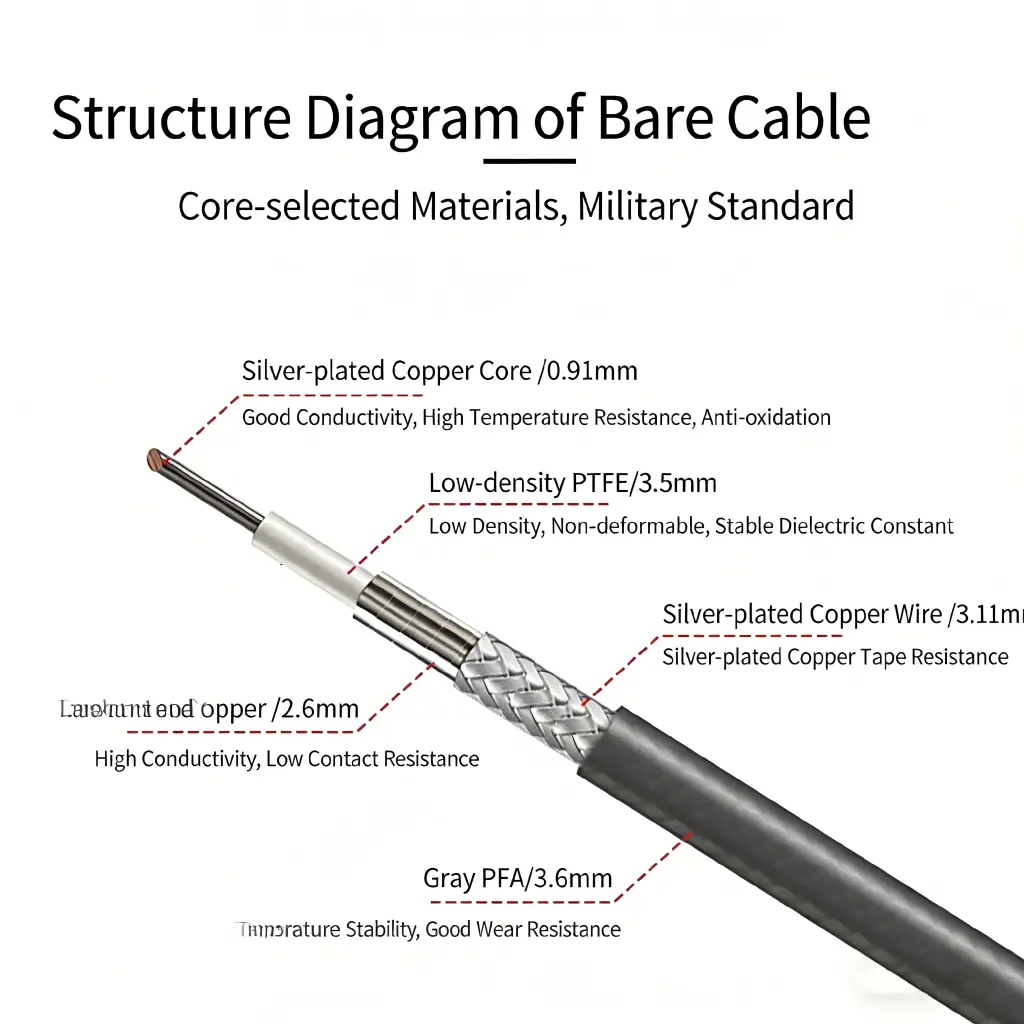 2.4 Female to 2.4 Male RF cable assembly for use with 3506 cable