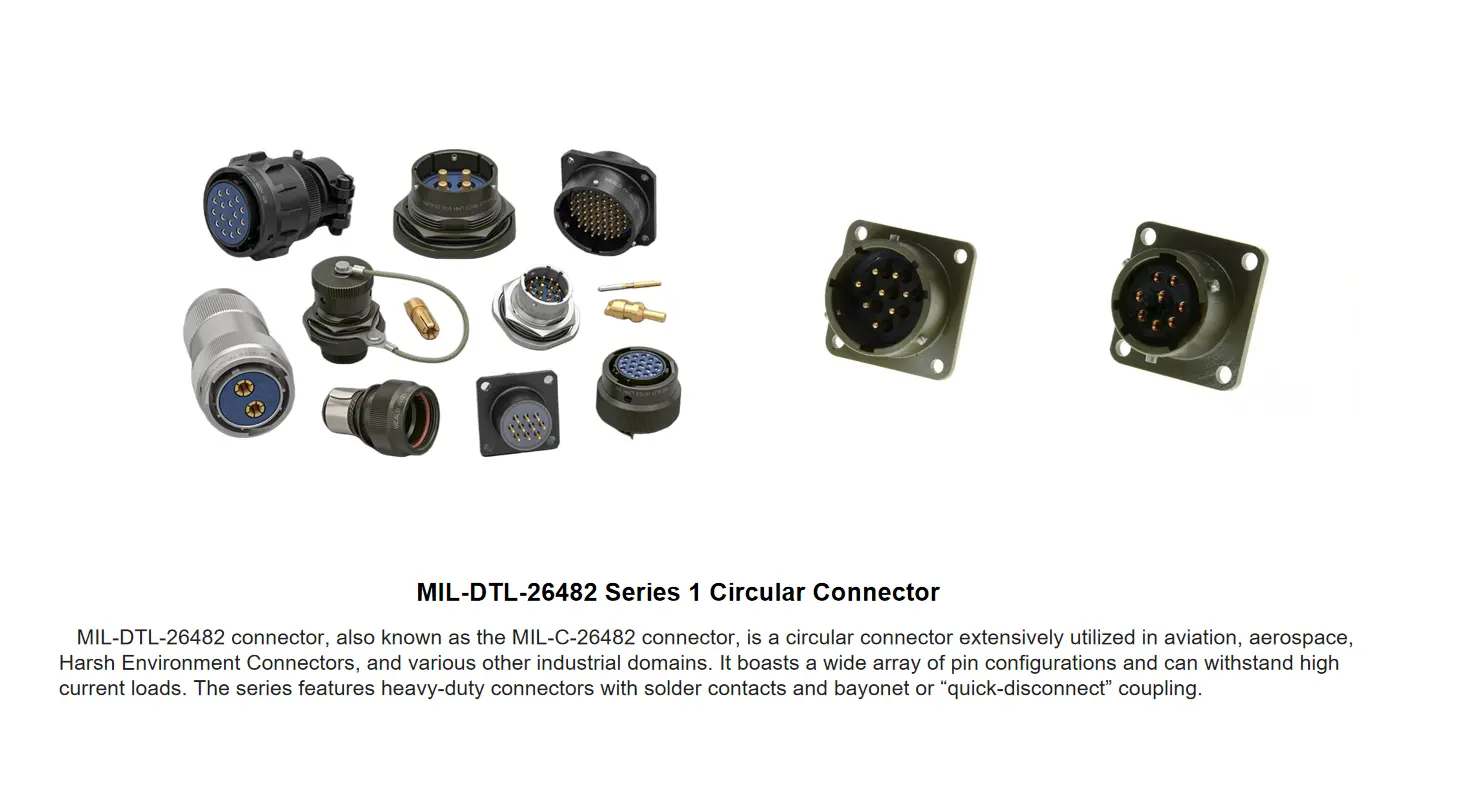 Key Advantages of MIL-DTL-26482 Series 1 Snap-on Circular Connectors