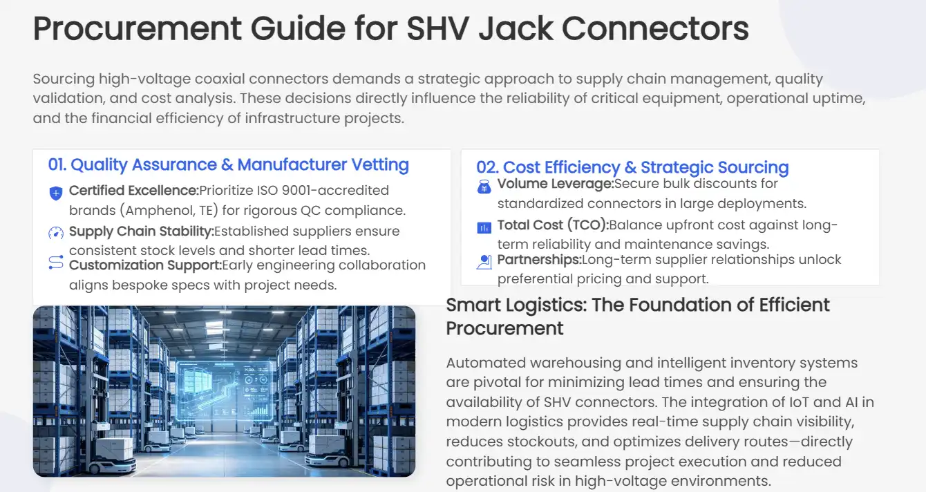  Procurement Guide for SHV Jack Connectors Procurement Guide for SHV Jack Connectors 