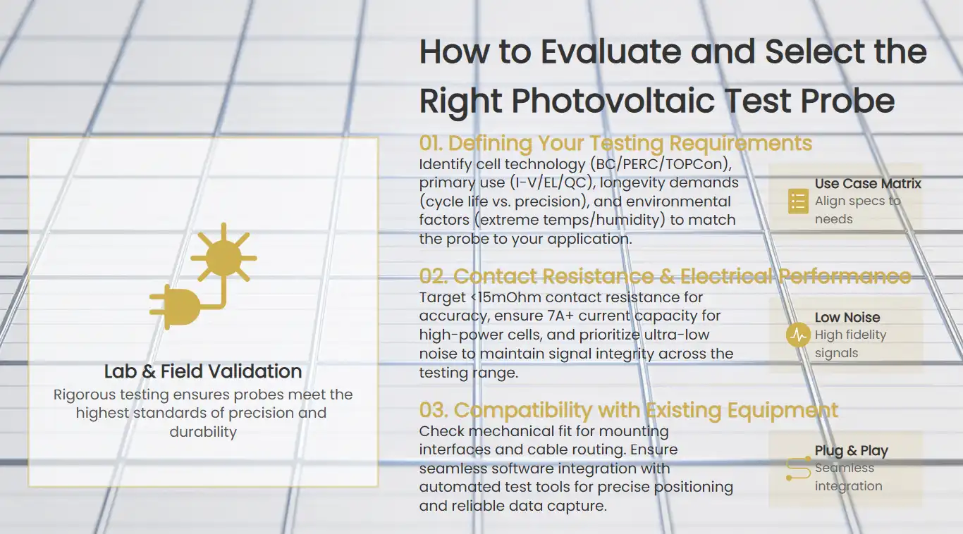 How to Evaluate and Select the Right Photovoltaic Test Probe for Your Needs