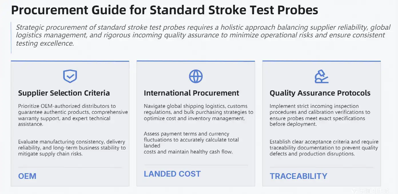 Procurement Guide for Standard Stroke Test Probes