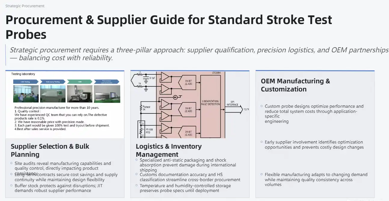 Procurement and Supplier Guide for Standard Stroke Test Probes