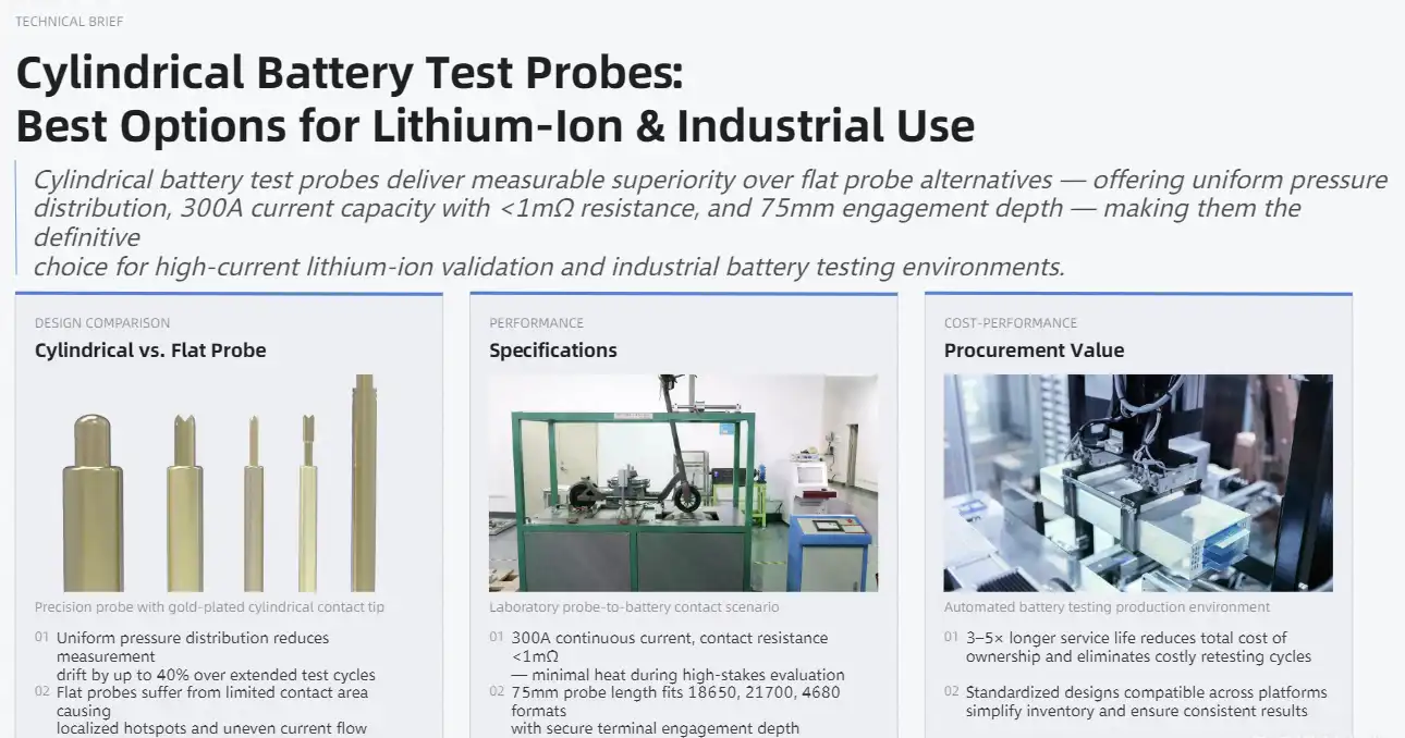 Comparing Cylindrical Battery Test Probes: Best Options for Lithium-Ion and Industrial Use