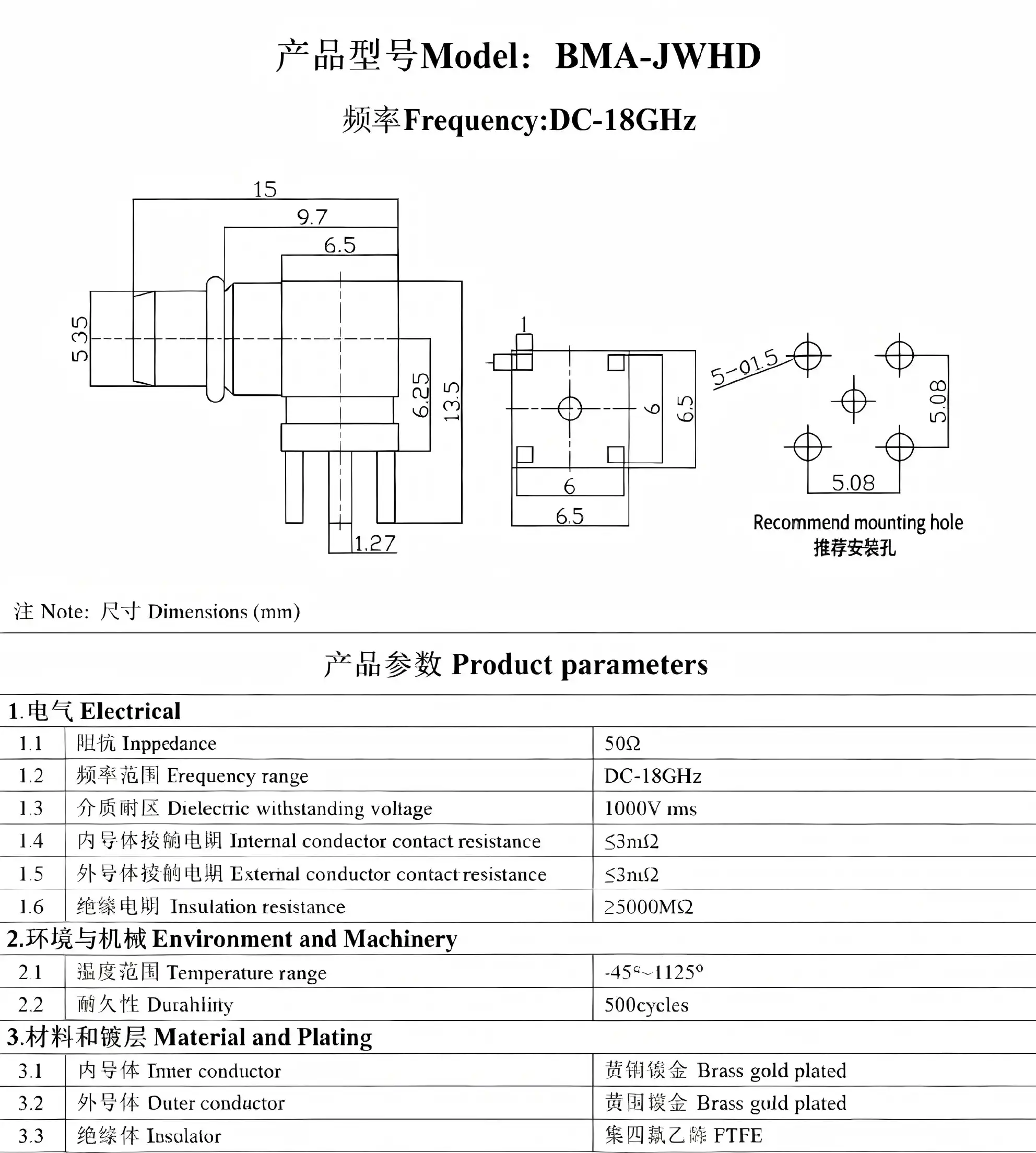 BMA printed circuit connector BMA printed circuit connector