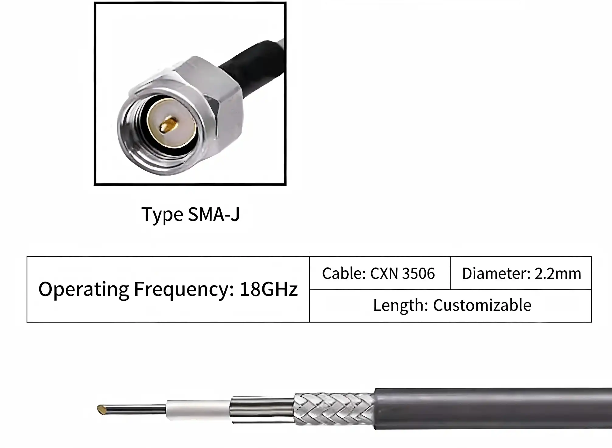 SMA-to-SMA RF extension cable