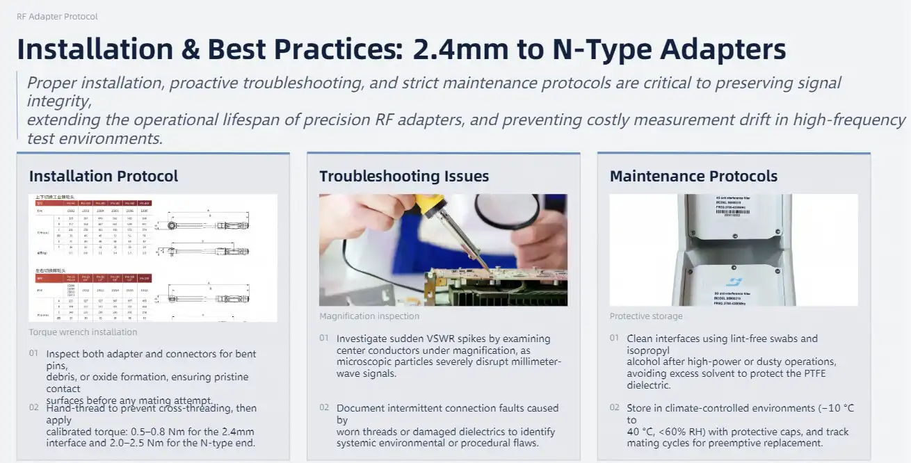 Installation and Best Practices for 2.4 Male to N Female Adapters