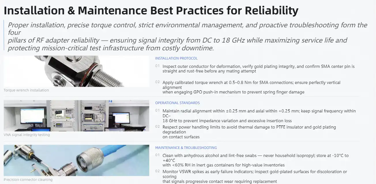 Installation and Maintenance Best Practices For Reliability