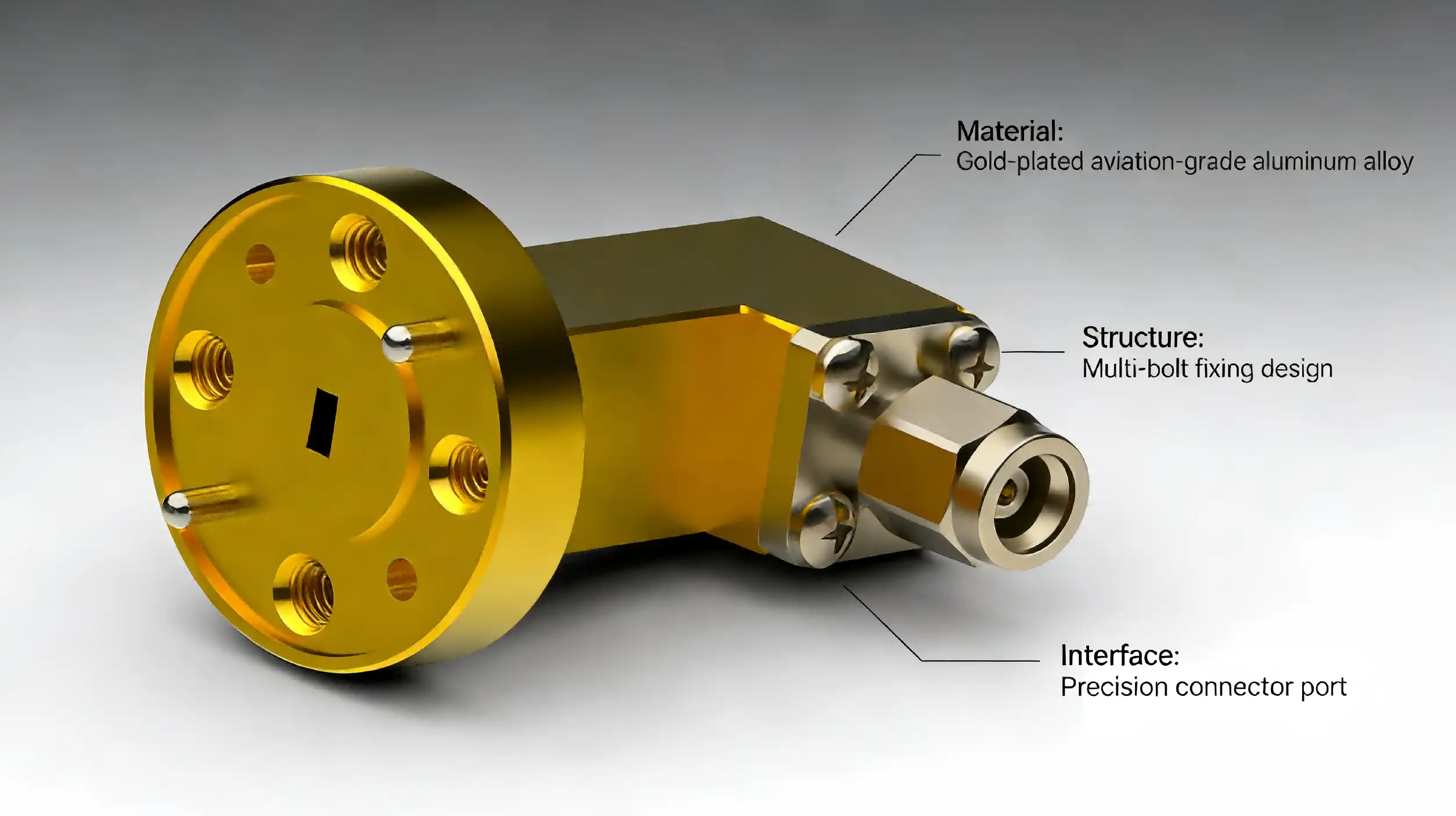 Orthogonal waveguide coaxial converter