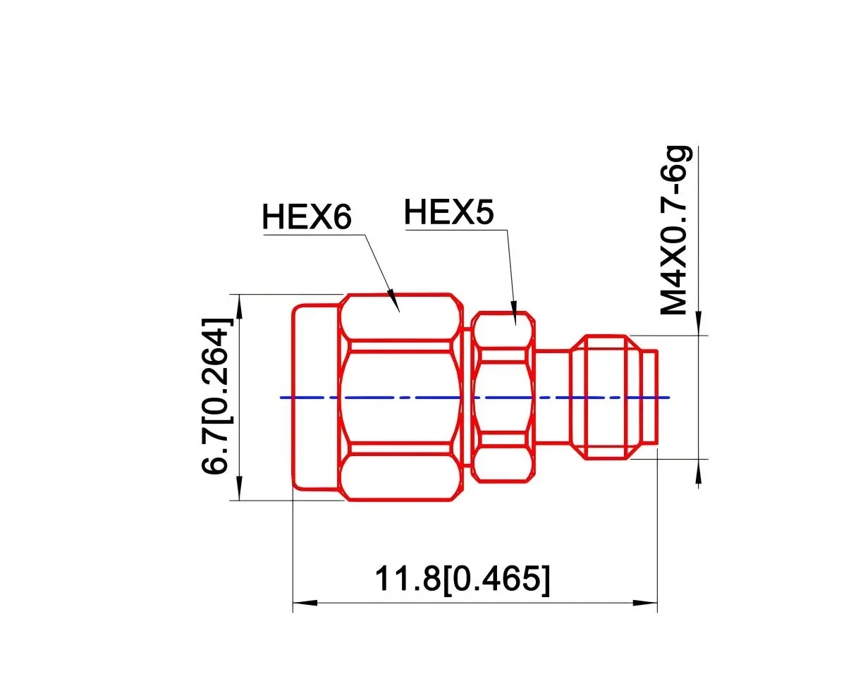 Coaxial adapter 1.0mm plug to 1.0mm jack Coaxial adapter 1.0mm plug to 1.0mm jack
