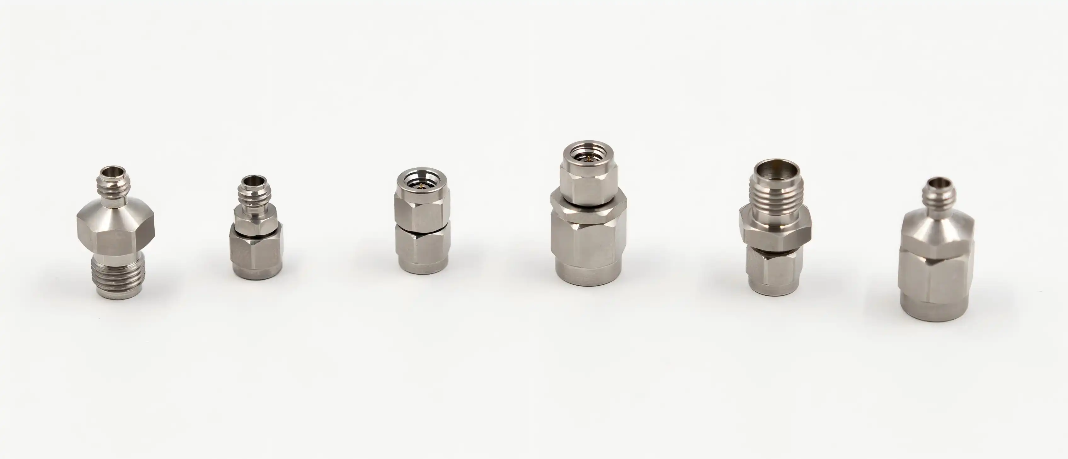 Coaxial adapter 1.0mm male to 1.85mm female