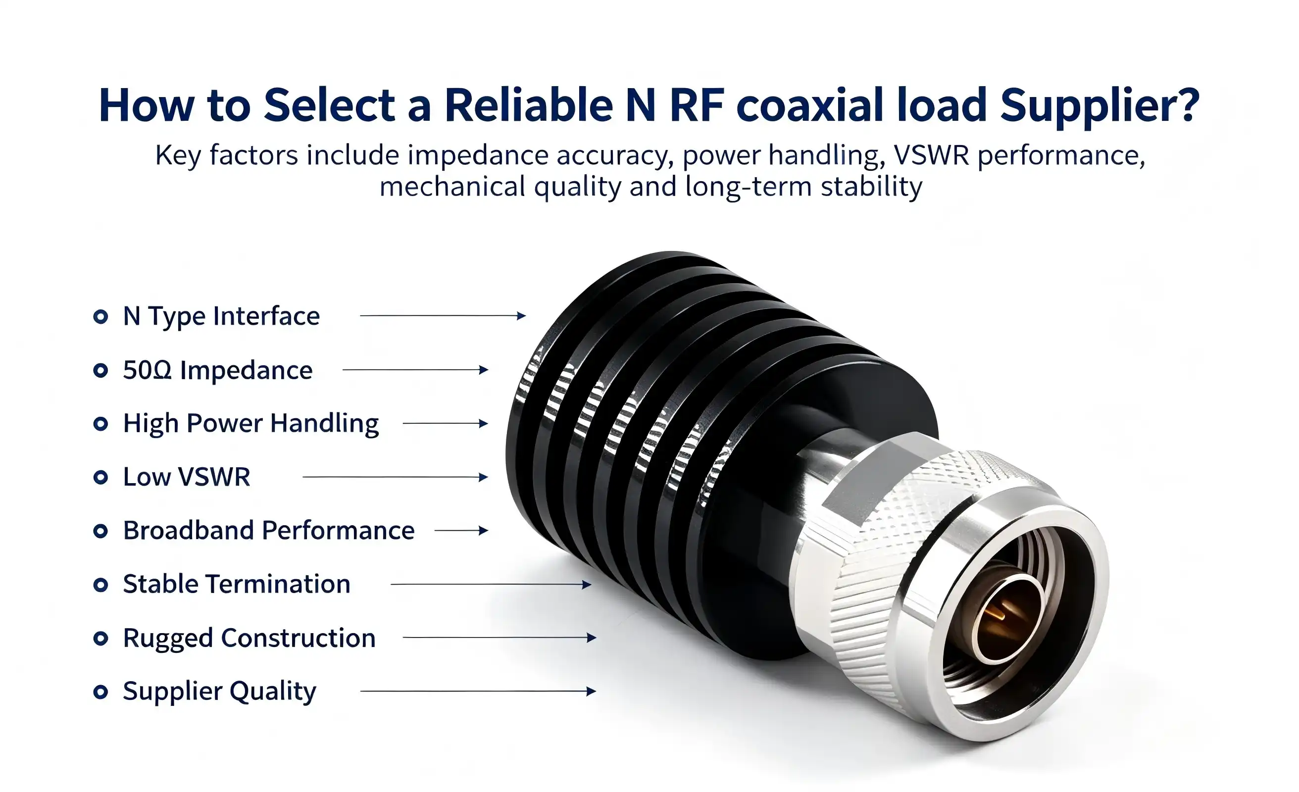 How to Select a Reliable N RF coaxial load Supplier?