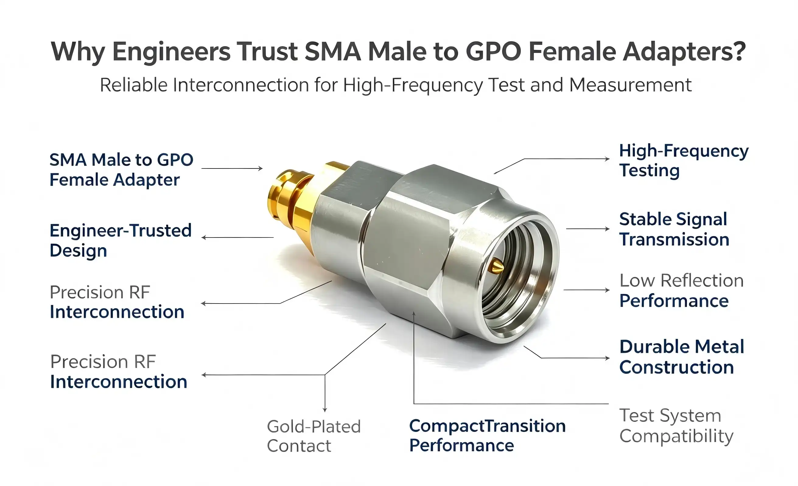 Why Do Engineers Trust SMA male to GPO female adapter?