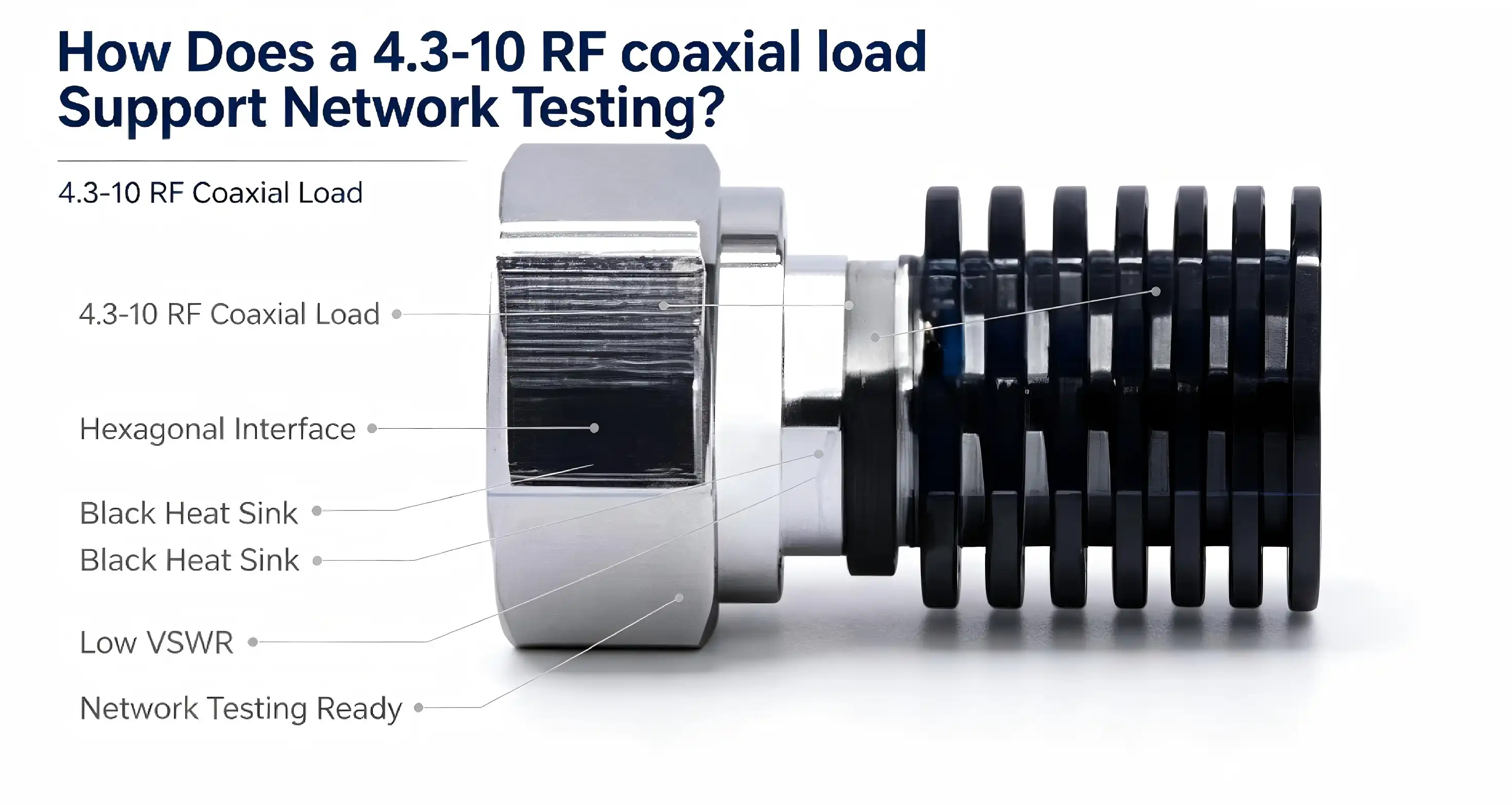 How Does a 4.3-10 RF coaxial load Support Network Testing?