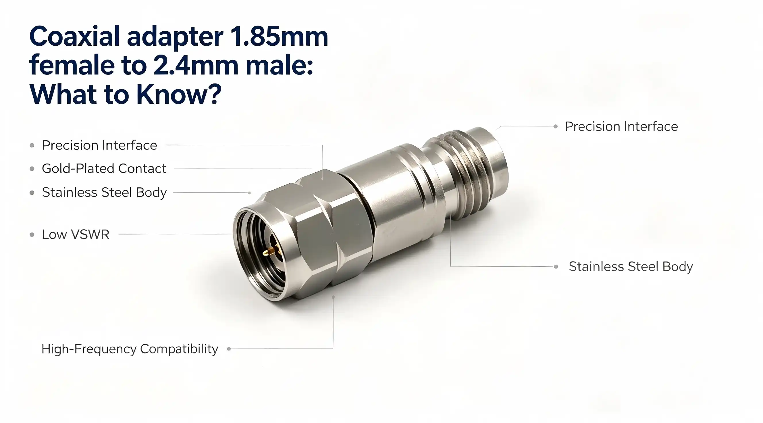Coaxial adapter 1.85mm female to 2.4mm male: What to Know?