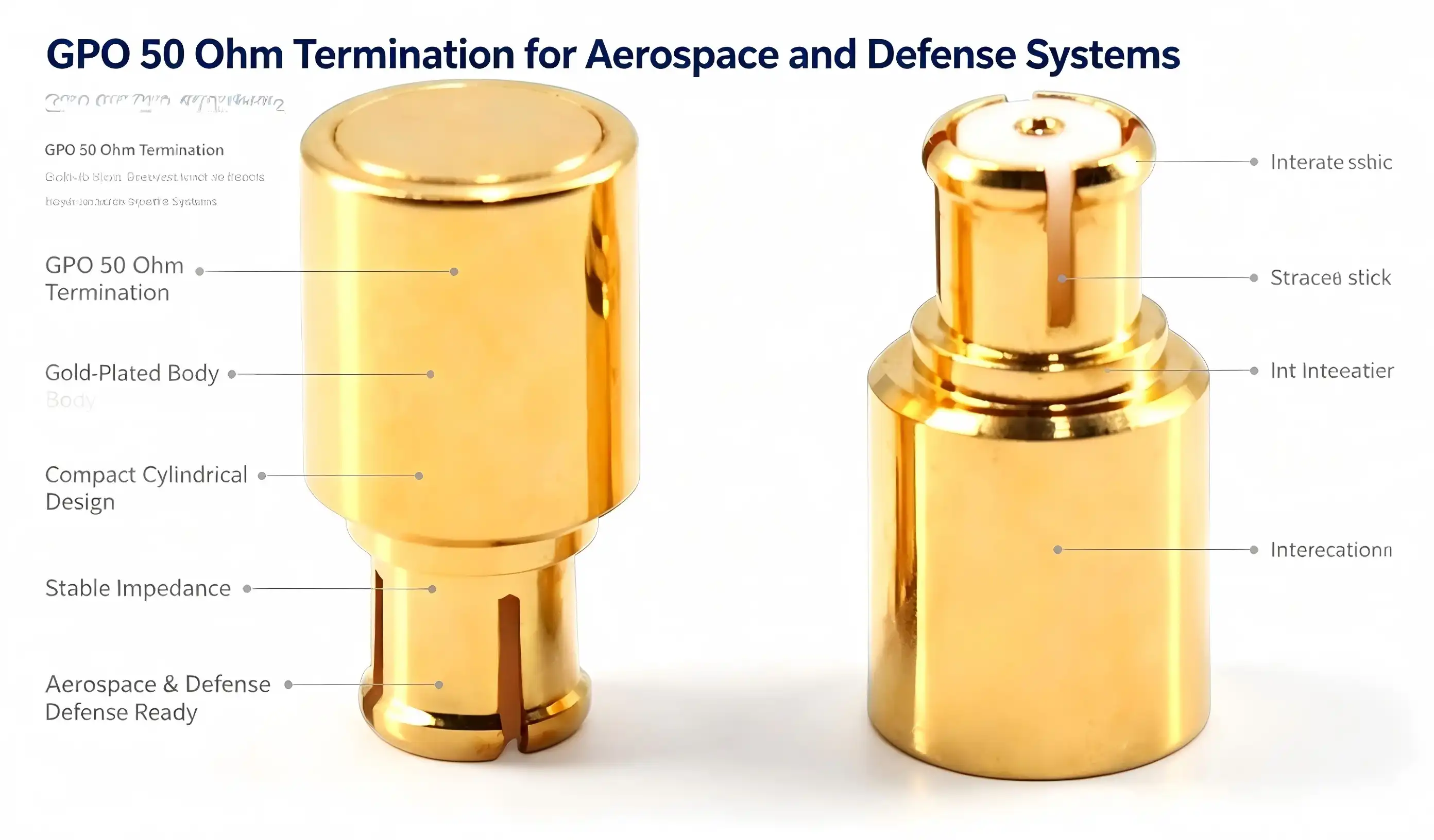 GPO 50 Ohm Terminatio for Aerospace and Defense Systems