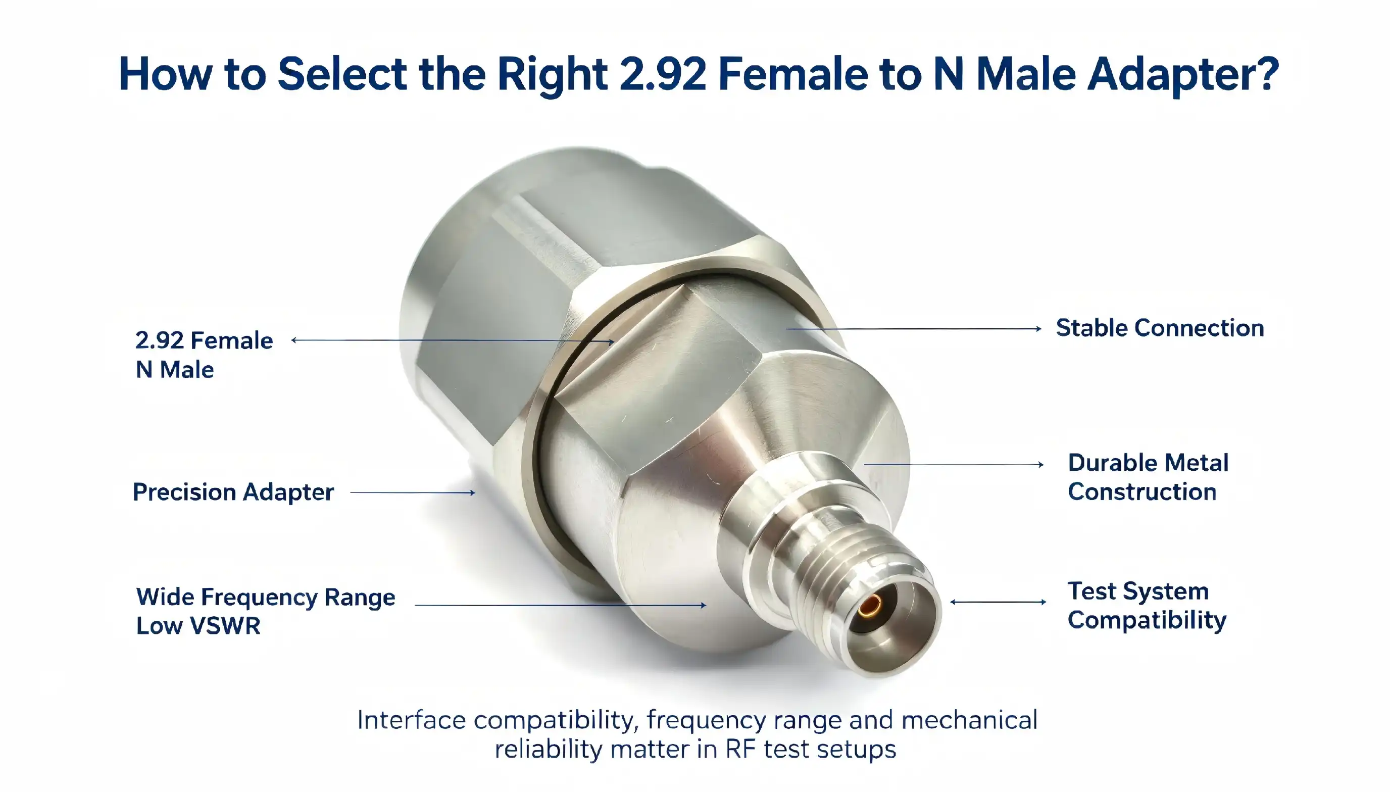 How to Select the Right 2.92 female to N male adapter?