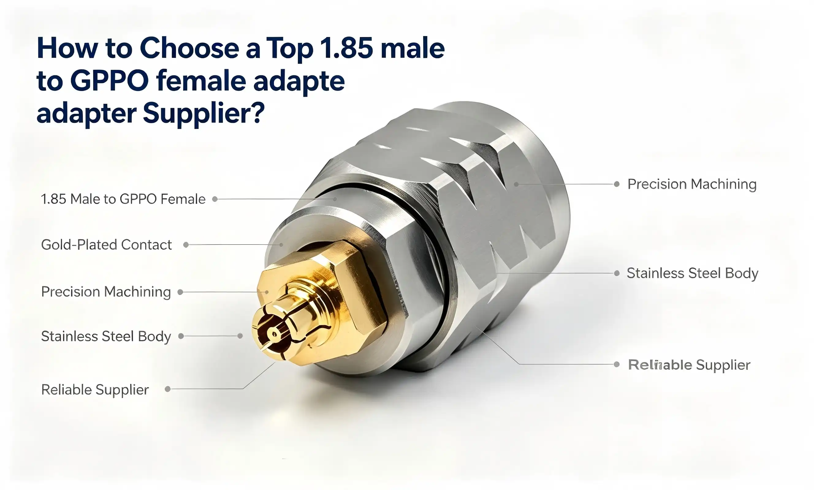 How to Choose a Top 1.85 male to GPPO female adapter Supplier?