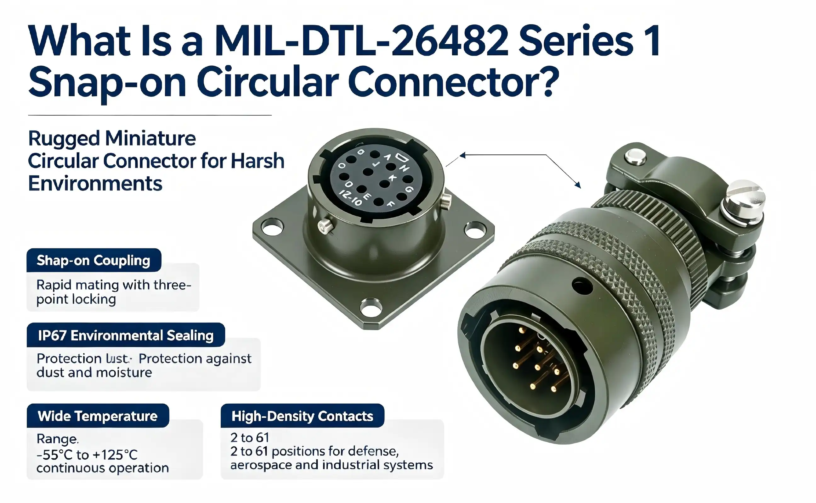 What Is a MIL-DTL-26482 Series 1 Snap-on Circular Connector?