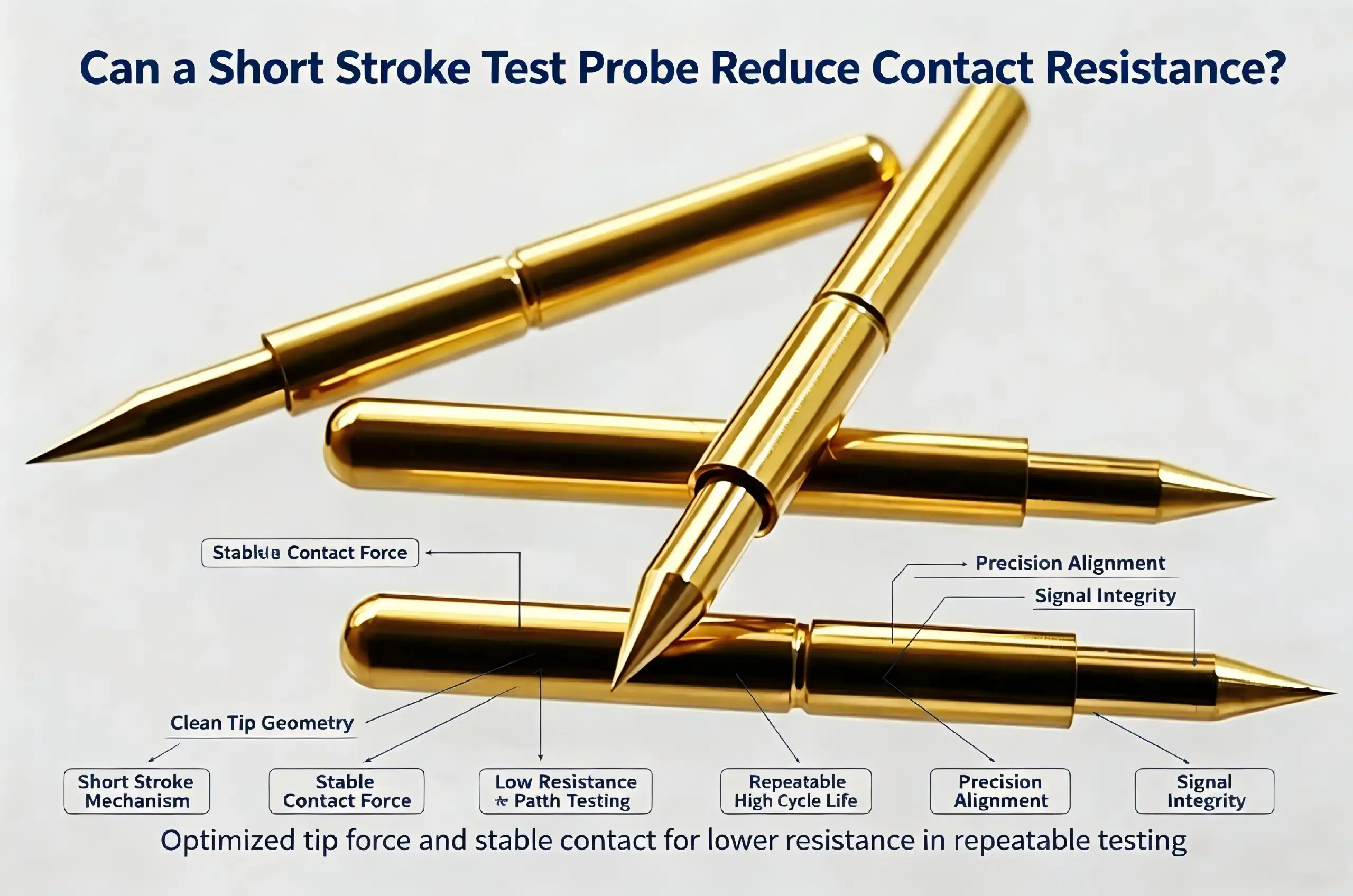 Can a Short stroke test probe Reduce Contact Resistance?