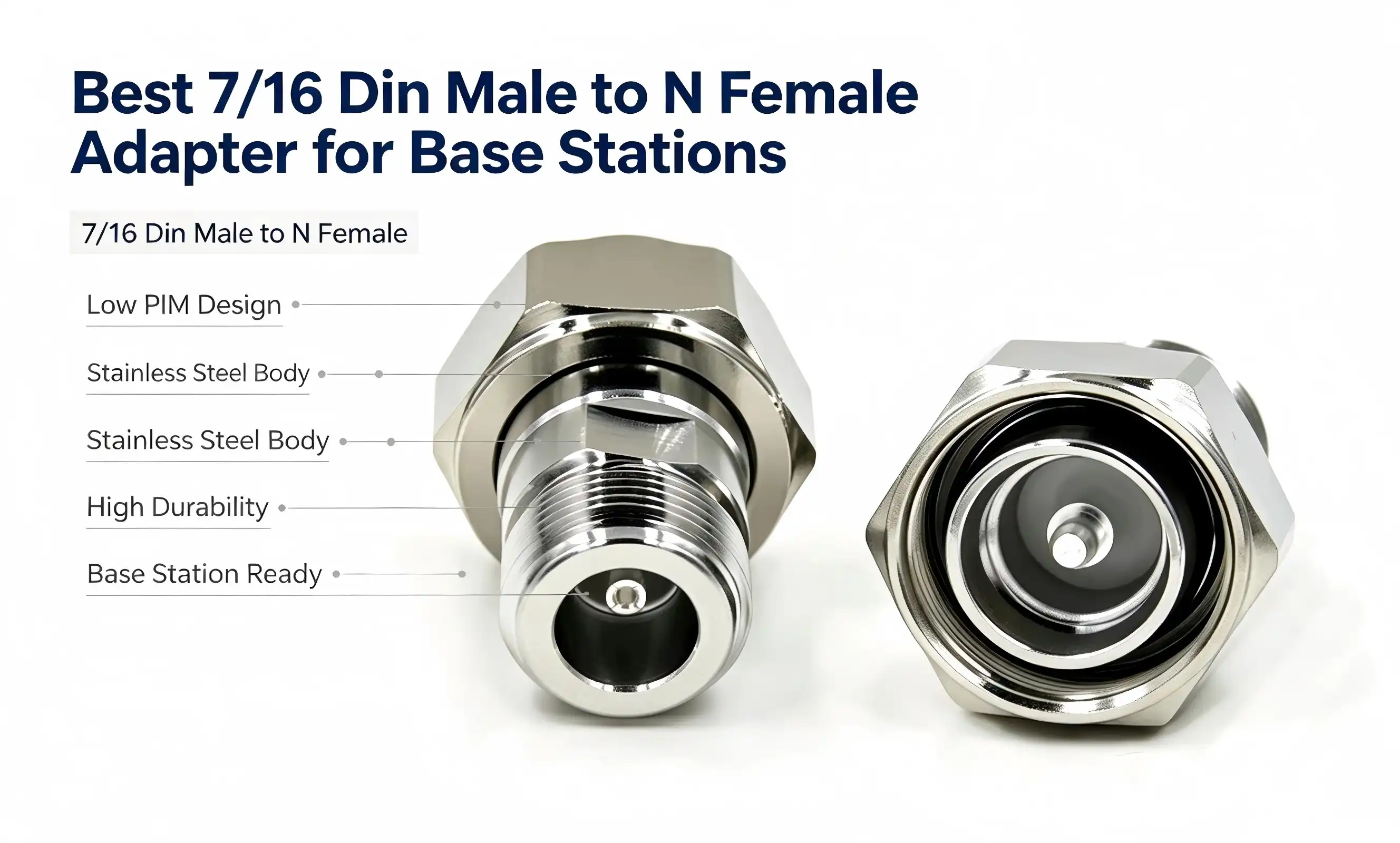 Best 7/16 Din Male to N Female Adapter for Base Stations