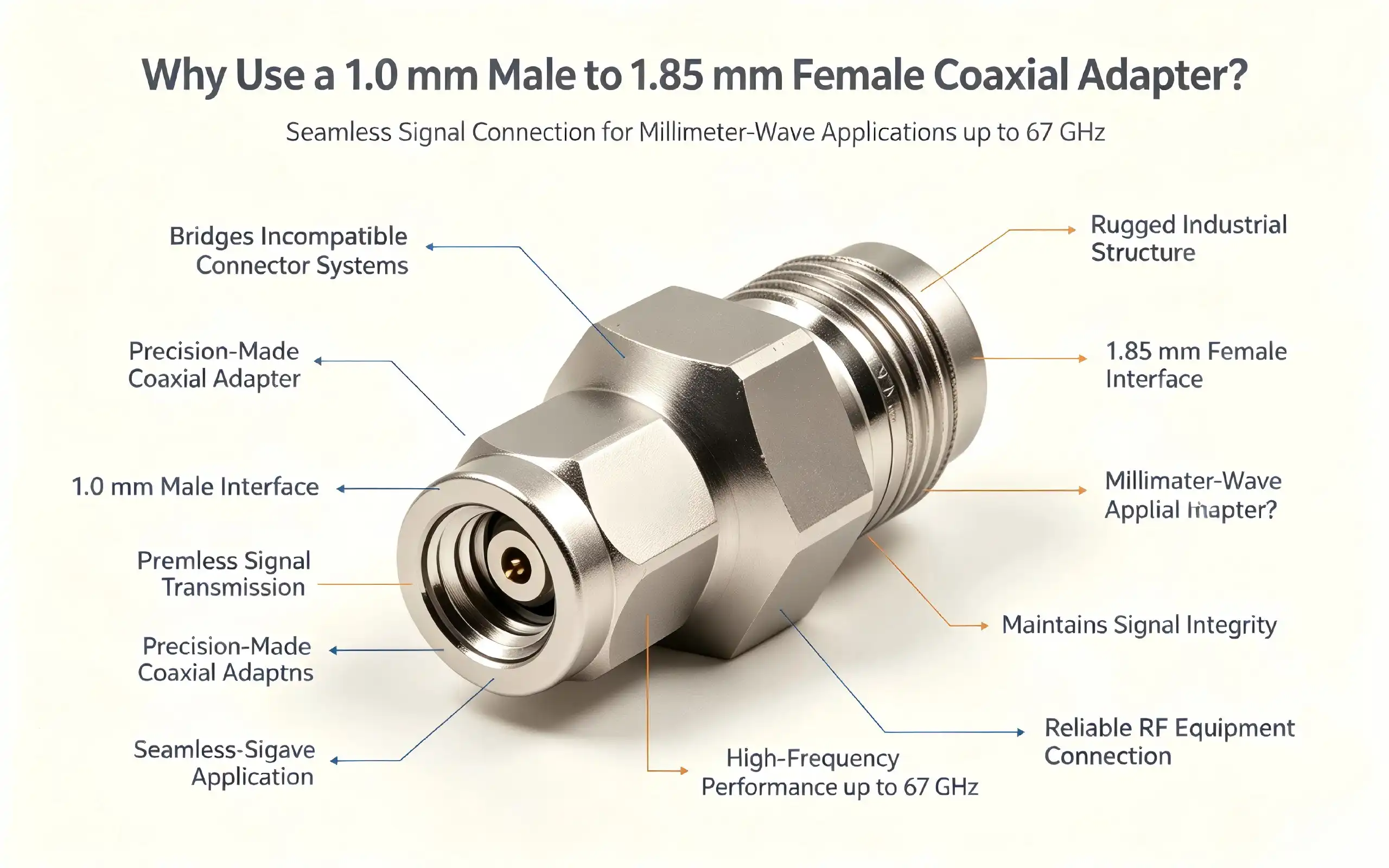 Why Use a 1.0mm Male to 1.85mm Female Coaxial Adapter?