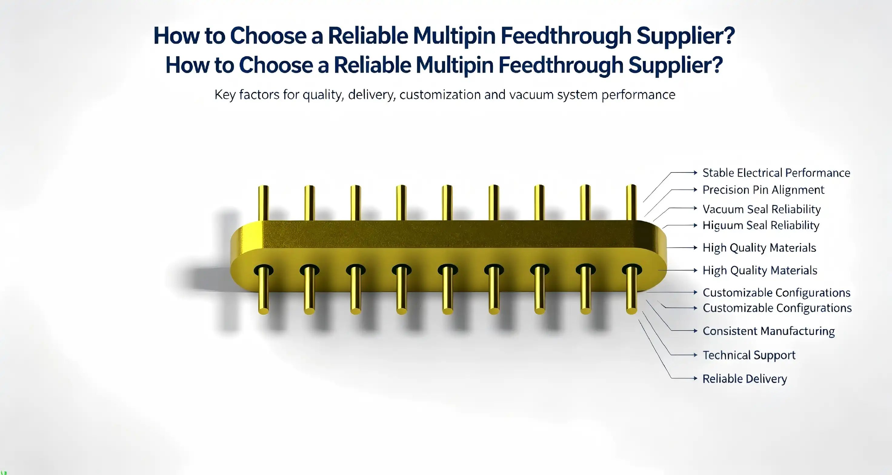 How to Choose a Reliable multipin feedthrough supplier?